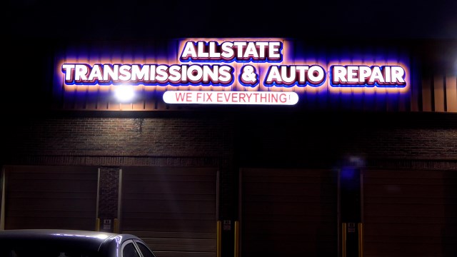 Allstate Transmission at Night