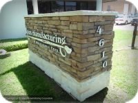 Faux Stone Monumebnt Sign with Raised Aluminum Lettering