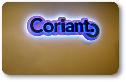 Interior Reverse Channel Letter Signage Coriant