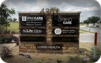 Lumin Health Decorative Stone Monument Signage Irving TX