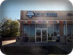 Sachse Ice House sign, face and back-lit channel letters on a backplate, Sachse Texas