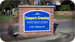 Coopers Crossing Brick and Lighted Sign Cabinet Monument