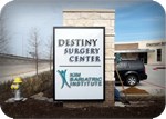 Destiny Surgery internally lighted monument sign in Texas
