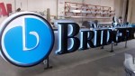 Bridger reverse lighted channel letters in Addison, TX