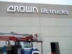 Crown Lift Trucks Reverse Channel Letters by Signs Manufacturing, Texas