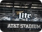 Miller Lite sign in AT&T Stadium Arlington Texas with the Dallas Cowboys
