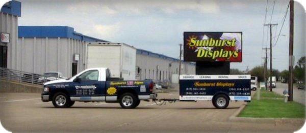 The LED Sled Portable Message Center Trailer